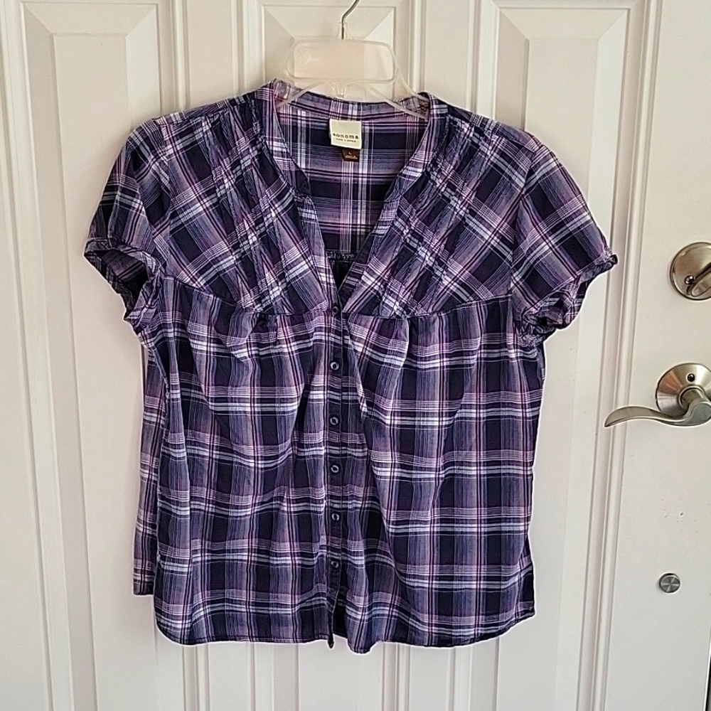 Sonoma Lightweight Short Sleeve Top size L